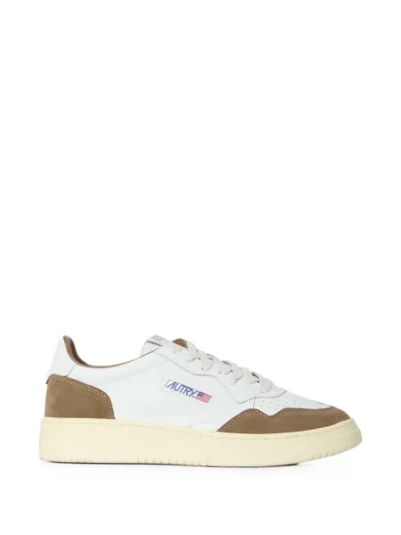 Sneakerși Autry din piele de căprioară alb