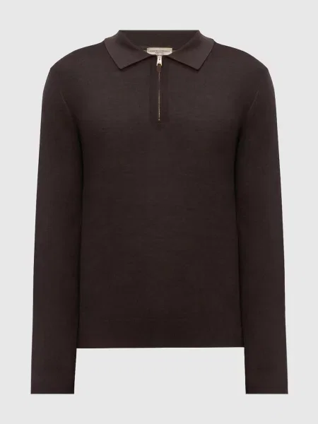 Поло з вовни Cashmere&whiskey коричневе