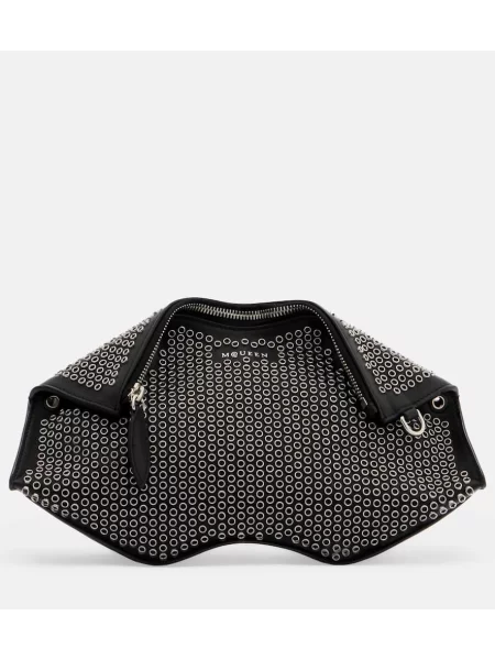 Geanta de piele Mcqueen din piele negru