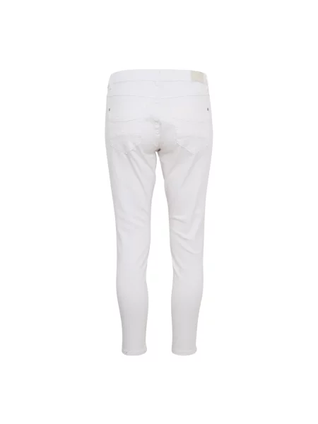 Haftowane jeansy Cream białe