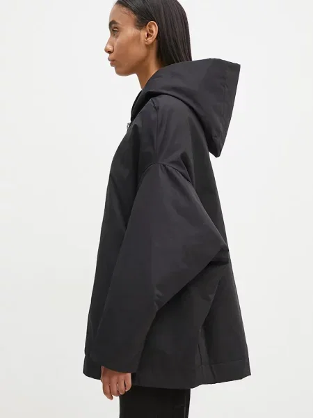 Μπουφάν Rick Owens Hooded Peter μαύρο