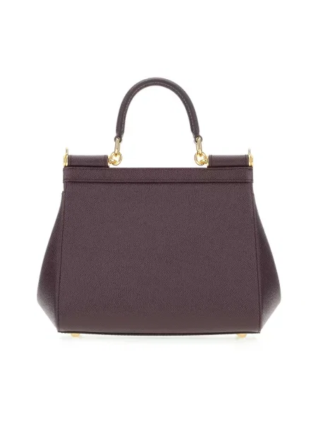 Torebka Dolce And Gabbana skórzana z nadrukiem czerwona