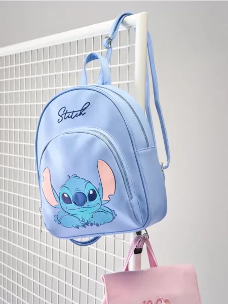 Рюкзак з аплікацією та вишивкою Stitch блакитний
