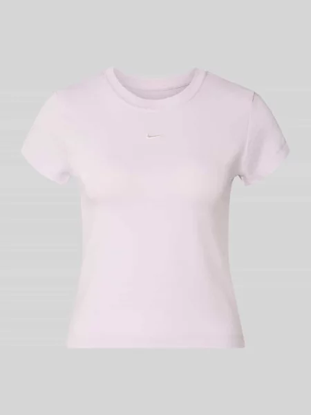 T-shirt o kroju slim fit z mieszanka modalu model Chill Knit' Nike różowa