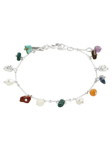 Pilgrim Zapestnica Between meta / lila / srebrna bela