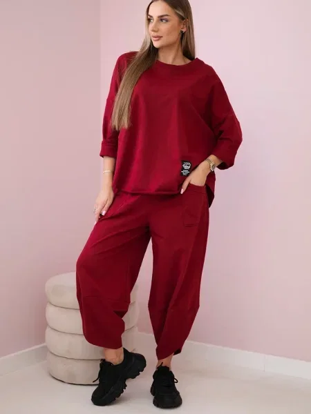 Pantaloni Kesi Włoski bordo