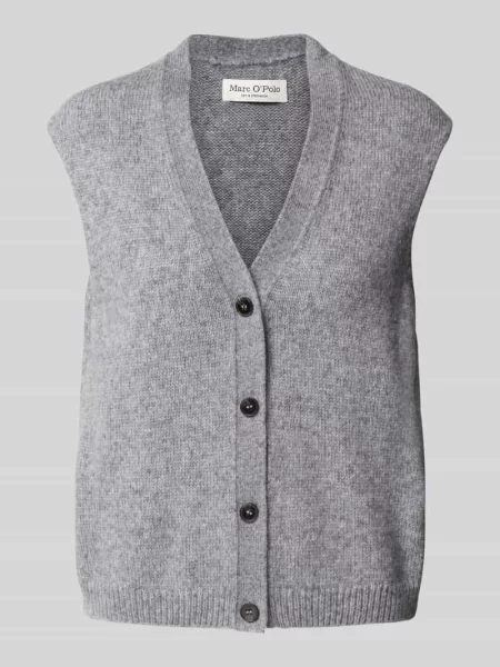 Kamizelka o kroju regular fit z dzianiny z mieszanki żywej wełny Marc O'polo