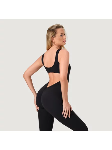 Kombinezon fitness bez rękawów slim fit NEO czarny