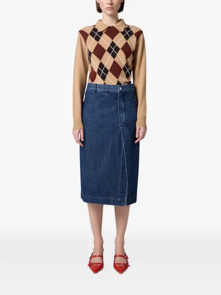 Fustă midi Msgm albastru