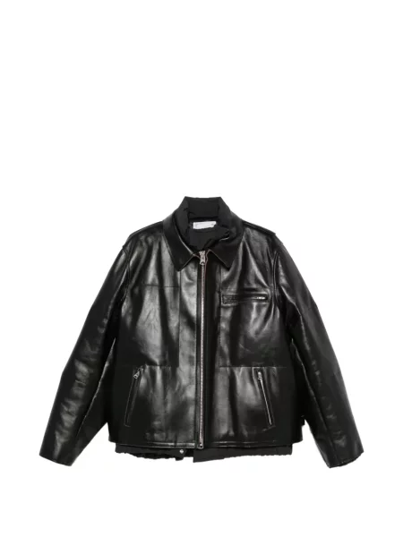 Geanta de piele Sacai negru
