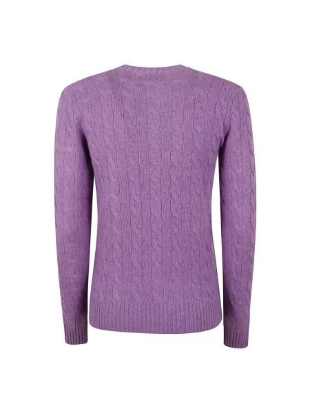 Sweter w kroju regular fit z mieszanki wełny i kaszmiru JULIANNA' Polo Ralph Lauren fioletowy