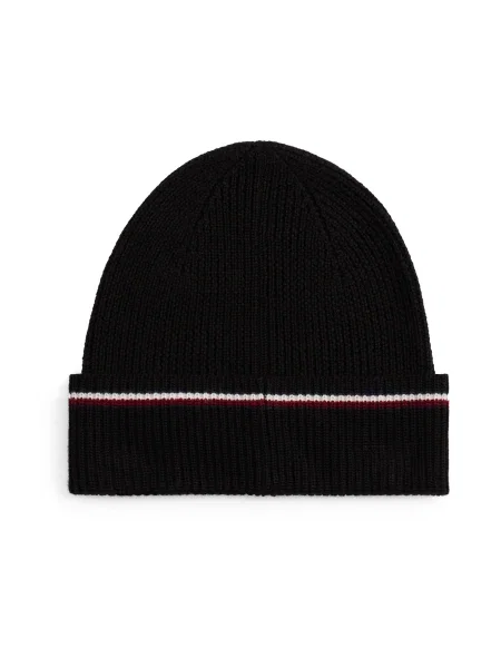 TOMMY HILFIGER Căciulă / alb negru