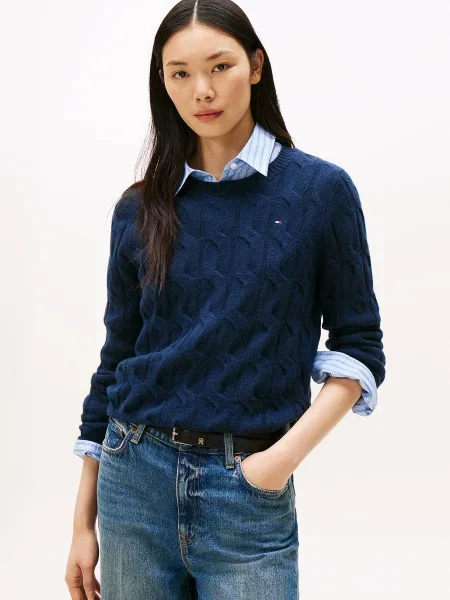 TOMMY HILFIGER Pulover albastru închis marină