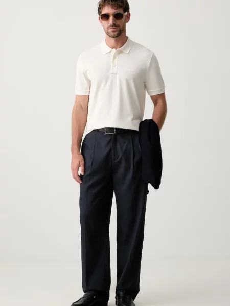 Tricou polo Boss bej