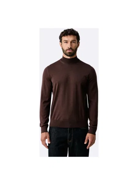 Sweter Boss wełniany brązowy