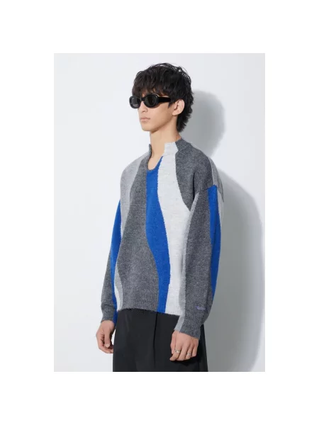 Ader Error sweter z domieszką wełny Batia Knit z półgolfem szary