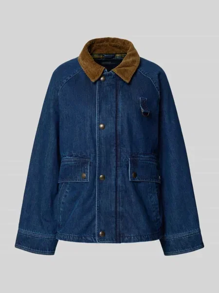 Kurtka jeansowa z z patkami Polo Ralph Lauren niebieska