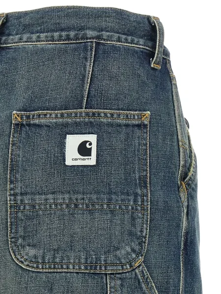Дънкова пола Carhartt Wip синьо
