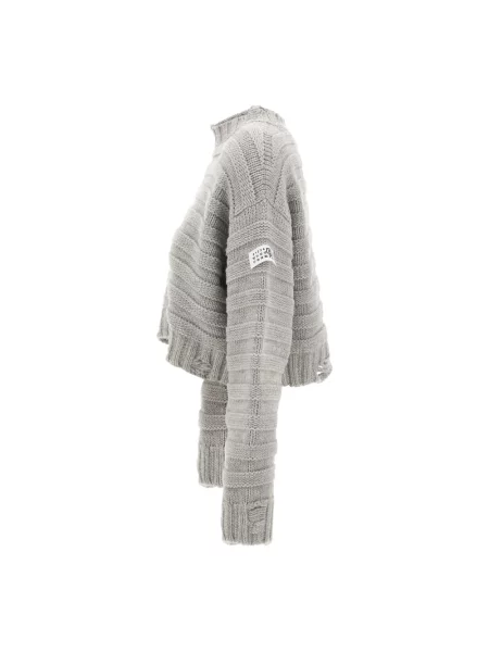 Sweter Mm6 Maison Margiela wełniany szary
