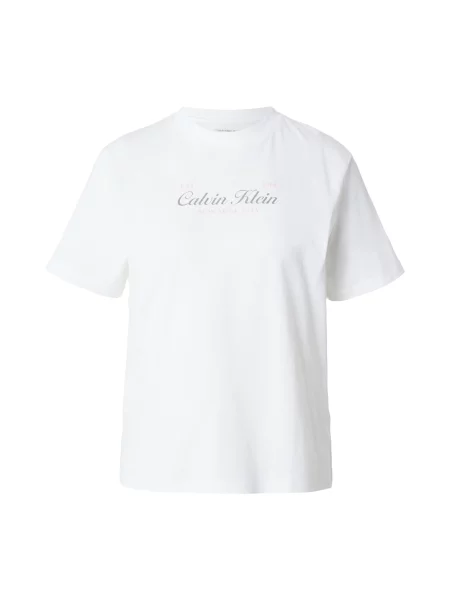 Calvin Klein Jeans Tricou verde / portocaliu caisă alb