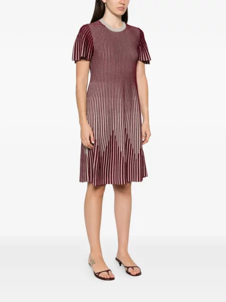 Ριγέ μικρός μίντι φόρεμα Emporio Armani κόκκινο