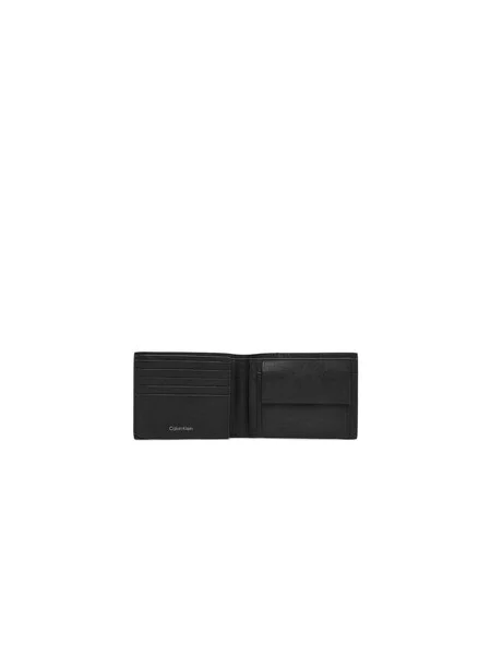 Calvin Klein Denarnica Emblem Hw Trifold W/ Coin črna