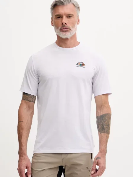 Helly Hansen športna kratka majica SKOG RECYCLED GRAPHIC vijolična
