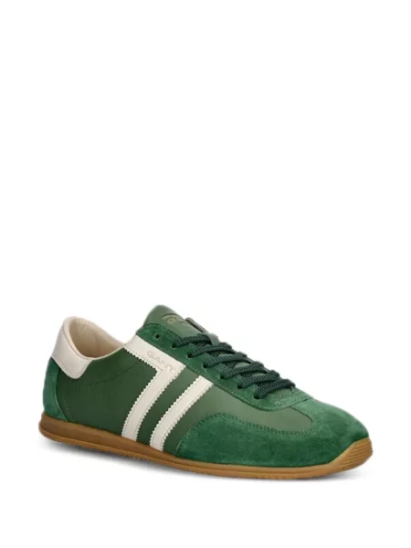 Szarvasbőr csíkos sneaker Gant zöld