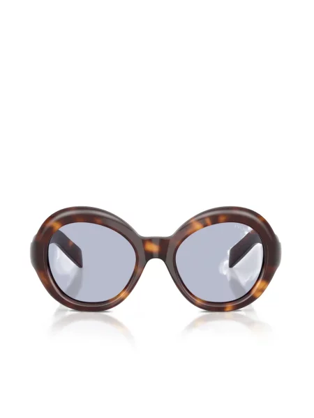 Ochelari de soare rotunzi Prada Eyewear maro