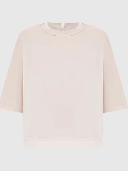 Блуза із шовку з ланцюжком Peserico бежева