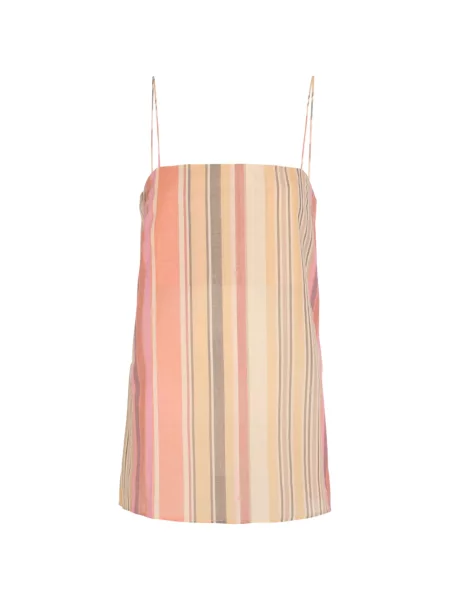 Podkoszulka Faithfull The Brand w paski pomarańczowa