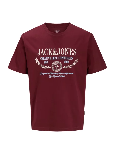 JACK & JONES Tricou JORFREDERIKSBERG deschis / mov zmeură albastru