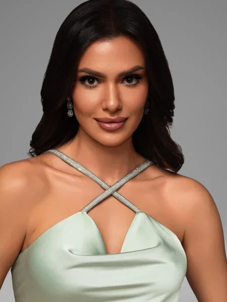 Rochie de seară Edoti verde