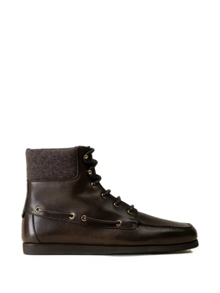 Kožené polokozačky Car Shoe hnědé