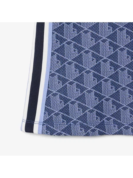 Lacoste Koszulka Polo O Dopasowanym Kroju Z Żakardowym Monogramem niebieska