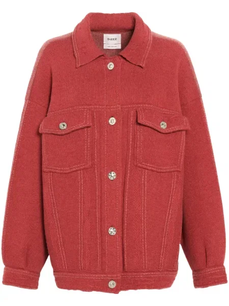 Kurtka jeansowa Barrie z kaszmiru czerwona