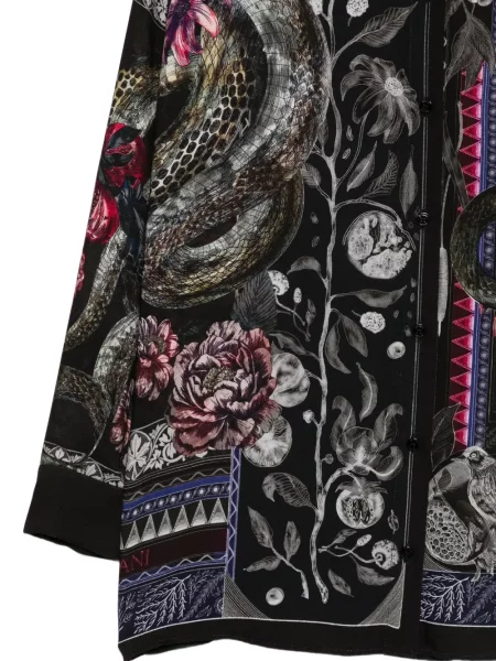 Lung cămașă Just Cavalli cu imagine negru