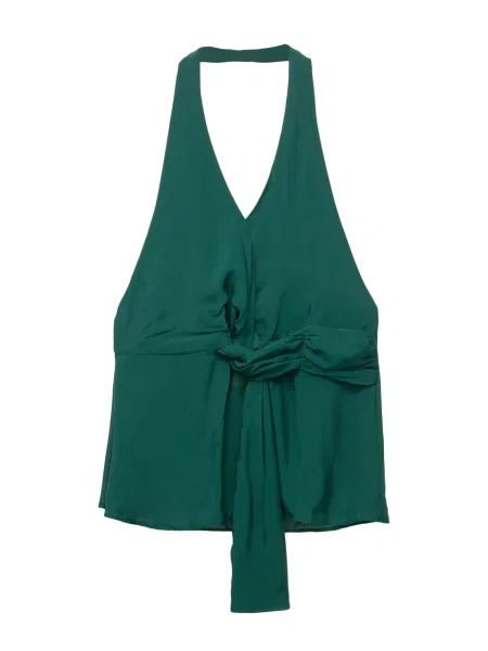 Pull&Bear Bluză închis verde