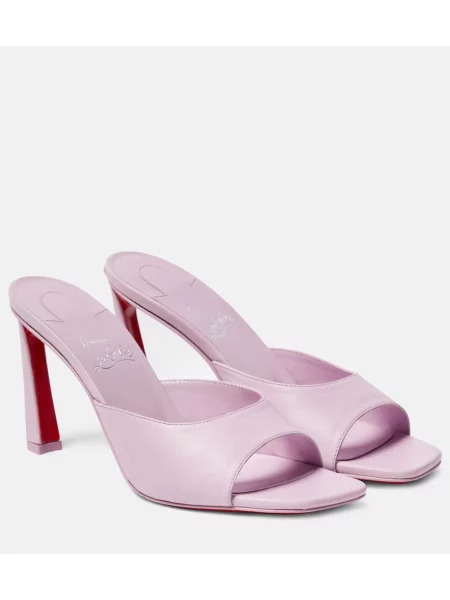 Usnjene mules Christian Louboutin vijolična