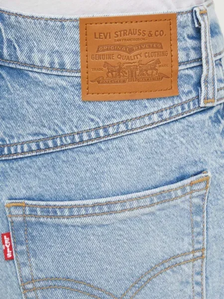 Карирани дънки straight leg Levi's® с шипове кафяво