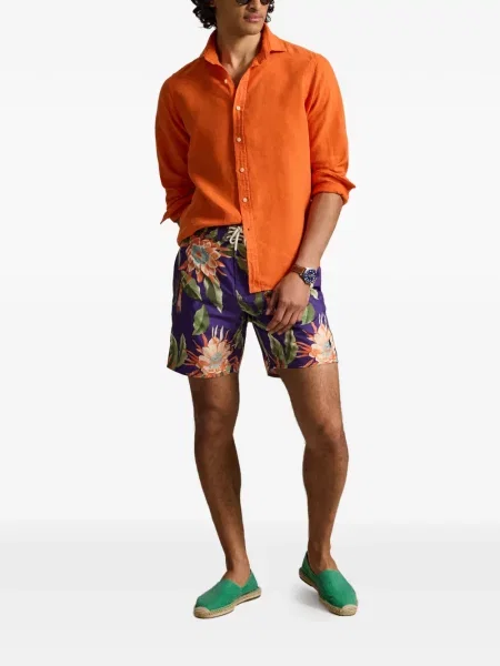 Blugi Polo Ralph Lauren cu model floral cu imagine violet