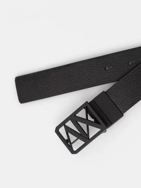 Armani Exchange curea pentru bărbați din piele negru