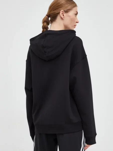Mikina adidas s kapucí s potiskem černá