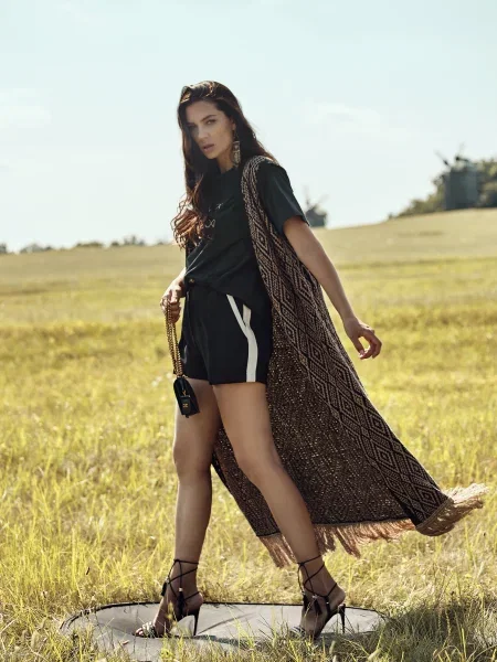 Жилет Elisabetta Franchi коричневий