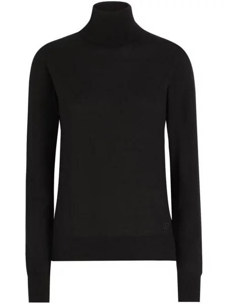 Pulover Dolce & Gabbana cu broderie negru