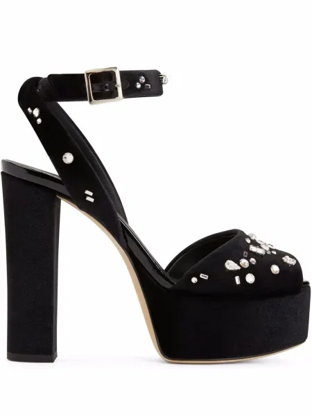Sandale Giuseppe Zanotti din piele de căprioară negru