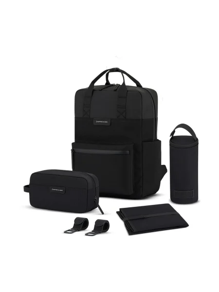 Kapten & Son Rucsac Bergen Pro Diaper' negru