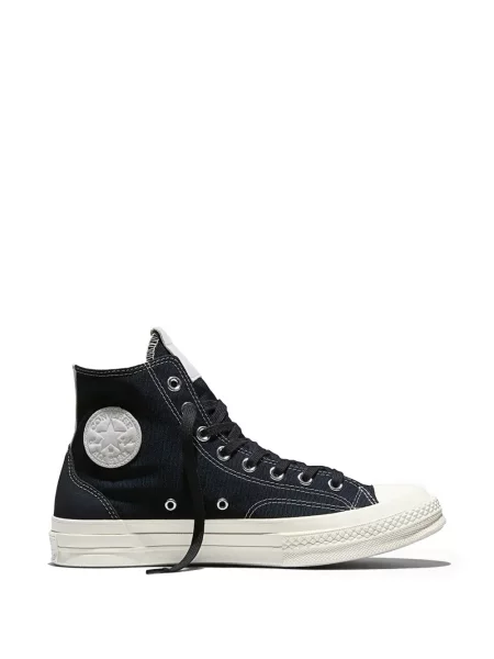 Кожени маратонки Converse Chuck Taylor All Star на платформе мъниста черно