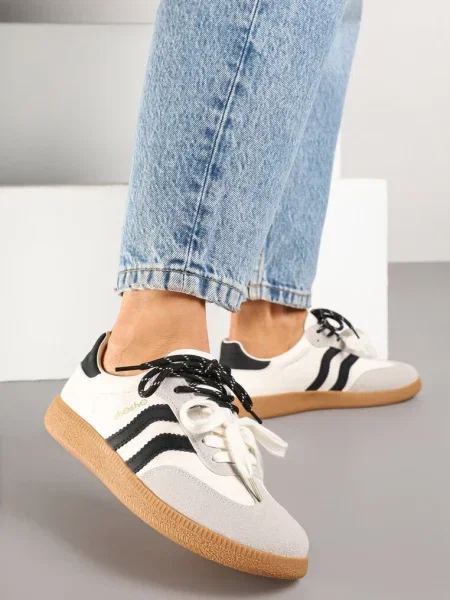 Sneakers Zarinoa Bej cu negru