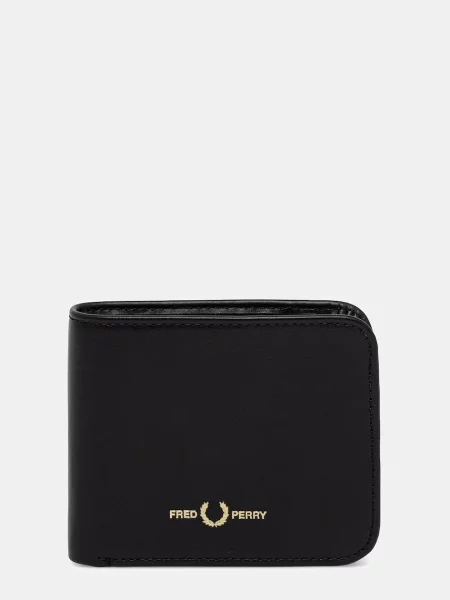 Kožni novčanik Fred Perry crna